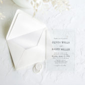 Arch Modern Zwart-wit minimalistische bruiloft Acryl Uitnodigingen