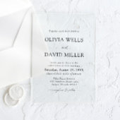 Arch Modern Zwart-wit minimalistische bruiloft Acryl Uitnodigingen