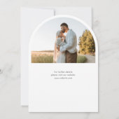 Arch Moderne foto bruiloft Bewaar de datum Kaart (Achterkant)