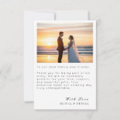 Arch Neutral Luxe Wedding  Bedankkaart (Achterkant)