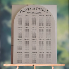 Arch Neutral Luxe Wedding Seating Chart Acryl Bord