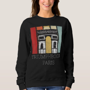 Arch Of Triumph Paris Retro France City Love Trui