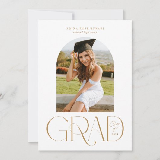 Arch One Foto Wit Afstuderen Aankondiging (Voorkant)