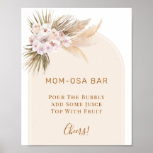 Arch Orchard Pampas Grass Baby Shower Mom-osa Sign