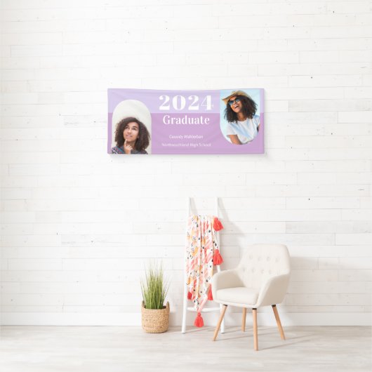 Arch Paars Two Photo Afstuderen Spandoek (Insitu)