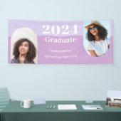 Arch Paars Two Photo Afstuderen Spandoek (Beurs)