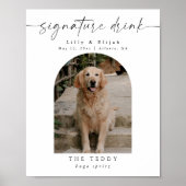 Arch Pet Foto Handtekening Drink Trouwbar Teken Poster (Voorkant)