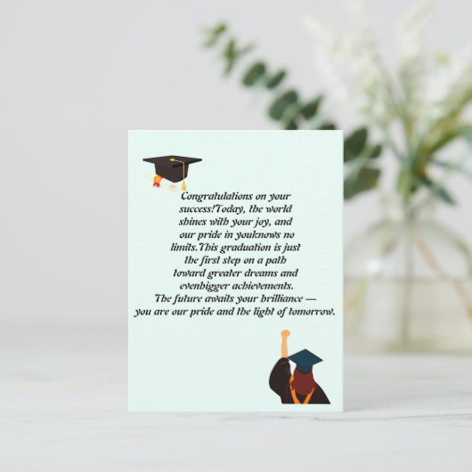 Arch Photo Afstudeerfeest Uitnodiging Aankondiging (Staand voorkant)