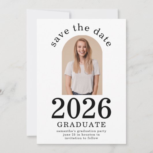 Arch Photo Afstuderen 2025 afstudeerfeest Save The Date (Voorkant)