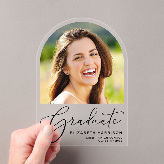 Arch Photo Afstuderen Acryl Aankondiging (Insitu (Draagbaar))