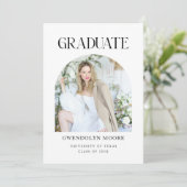 Arch Photo Afstuderen Announcement Kaart Party (Staand voorkant)