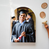 Arch Photo Black Gold Afstuderen aangekondigd Kaart