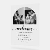 Arch Photo Black Wedding Welcome Acryl Bord (Hoek)