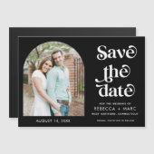 Arch Photo Black White Wedding Save the Date (Voorkant / Achterkant)