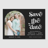 Arch Photo Black White Wedding Save the Date (Voorkant)
