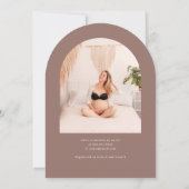 Arch Photo Brush Kalligrafie Baby shower Kaart (Achterkant)