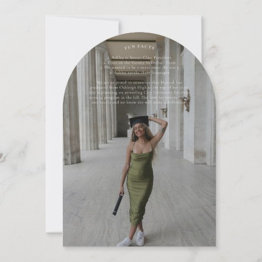 Arch Photo Collage Afstuderen Kaart (Achterkant)