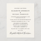 Arch Photo Cream Bruiloft Receptie Uitnodiging (Achterkant)