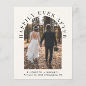 Arch Photo Cream Bruiloft Receptie Uitnodiging (Voorkant)