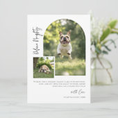 Arch Photo Definieer Naughty Funny Dog Kerstmis Feestdagenkaart (Staand voorkant)