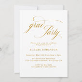 Arch Photo Elegant Gold Script Afstudeerfeest Kaart (Achterkant)