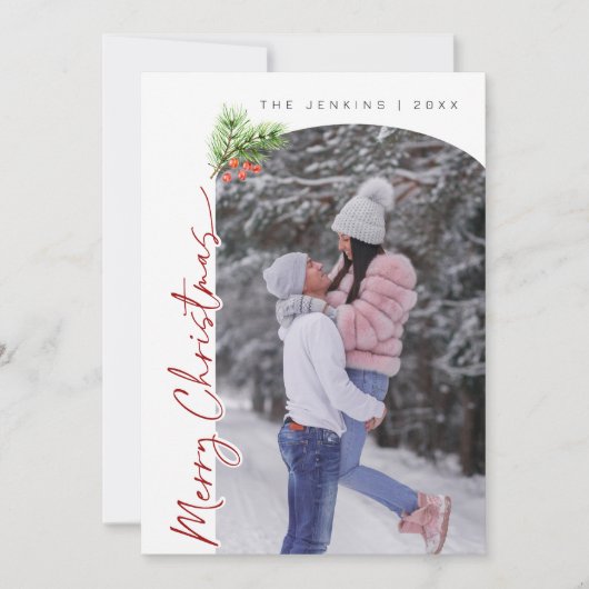 Arch Photo Familie Kerst Kaarten (Voorkant)