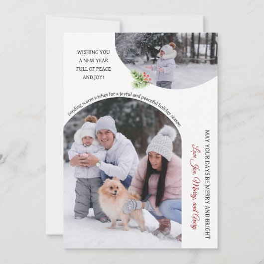 Arch Photo Familie Kerst Kaarten (Achterkant)