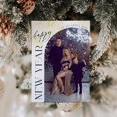 Arch Photo Fireworks Happy New Year Holiday Card Kaart