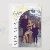 Arch Photo Fireworks Happy New Year Holiday Card Kaart (Voorkant)
