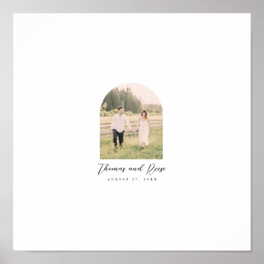 Arch Photo Gastenboek voor handgeschreven wensen Poster (Voorkant)