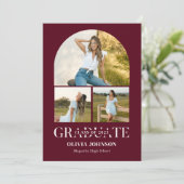 Arch Photo Graduation Party Kaart (Staand voorkant)