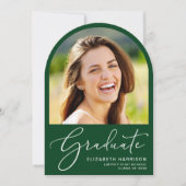 Arch Photo Green Afstuderen aangekondigd Kaart (Voorkant)