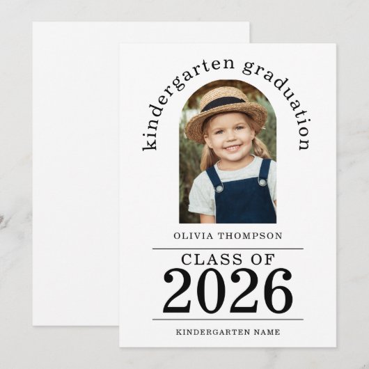 Arch Photo Kindergarten Afstuderen 2025 Aankondiging (Voorkant / Achterkant)