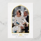 Arch Photo Married and Merry Folie Holiday Card Folie Uitnodiging (Voorkant)