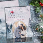 Arch Photo Merry Kerstmis van New Home Forest Aankondiging