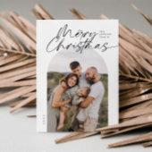 Arch Photo Minimal Modern Elegant Kerstscript Feestdagenkaart