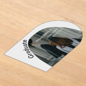 Arch Photo Modern Elegant Eenvoudig Afstuderen Par Acryl Uitnodigingen (Laagn)