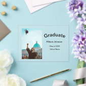 Arch Photo Modern Elegant Eenvoudig Afstuderen Par Acryl Uitnodigingen (Insitu (Huwelijk))