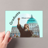 Arch Photo Modern Elegant Eenvoudig Afstuderen Par Acryl Uitnodigingen (Insitu (Draagbaar))