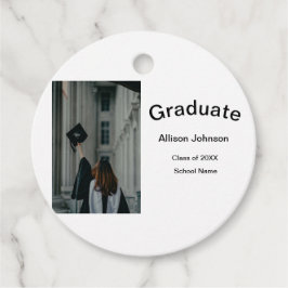 Arch Photo Modern Elegant Eenvoudig Afstuderen Par Bedankjes Labels