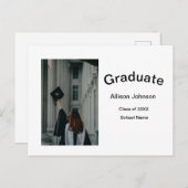 Arch Photo Modern Elegant Eenvoudig Afstuderen Par Briefkaart (Voorkant / Achterkant)