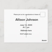 Arch Photo Modern Elegant Eenvoudig Afstuderen Par Briefkaart (Achterkant)