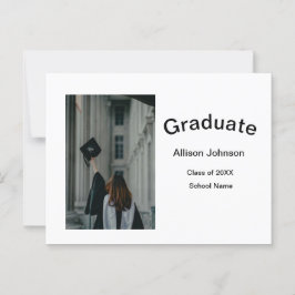 Arch Photo Modern Elegant Eenvoudig Afstuderen Par Briefkaart