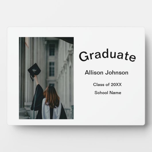 Arch Photo Modern Elegant Eenvoudig Afstuderen Par Fotoplaat (voorkant)