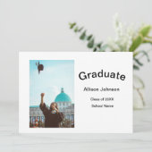 Arch Photo Modern Elegant Eenvoudig Afstuderen Par Kaart (Staand voorkant)