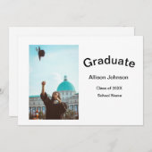 Arch Photo Modern Elegant Eenvoudig Afstuderen Par Kaart (Voorkant / Achterkant)