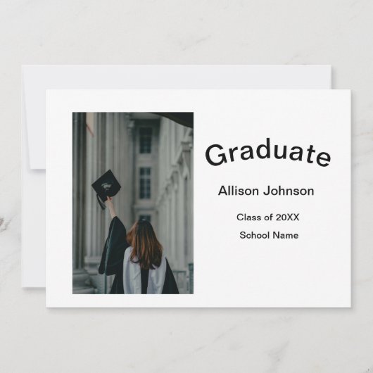 Arch Photo Modern Elegant Eenvoudig Afstuderen Par Kaart (Voorkant)