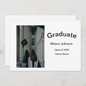 Arch Photo Modern Elegant Eenvoudig Afstuderen Par Kaart (Voorkant / Achterkant)