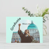 Arch Photo Modern Elegant Eenvoudig Afstuderen Par Kaart (Staand voorkant)