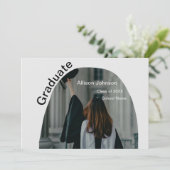 Arch Photo Modern Elegant Eenvoudig Afstuderen Par Kaart (Staand voorkant)